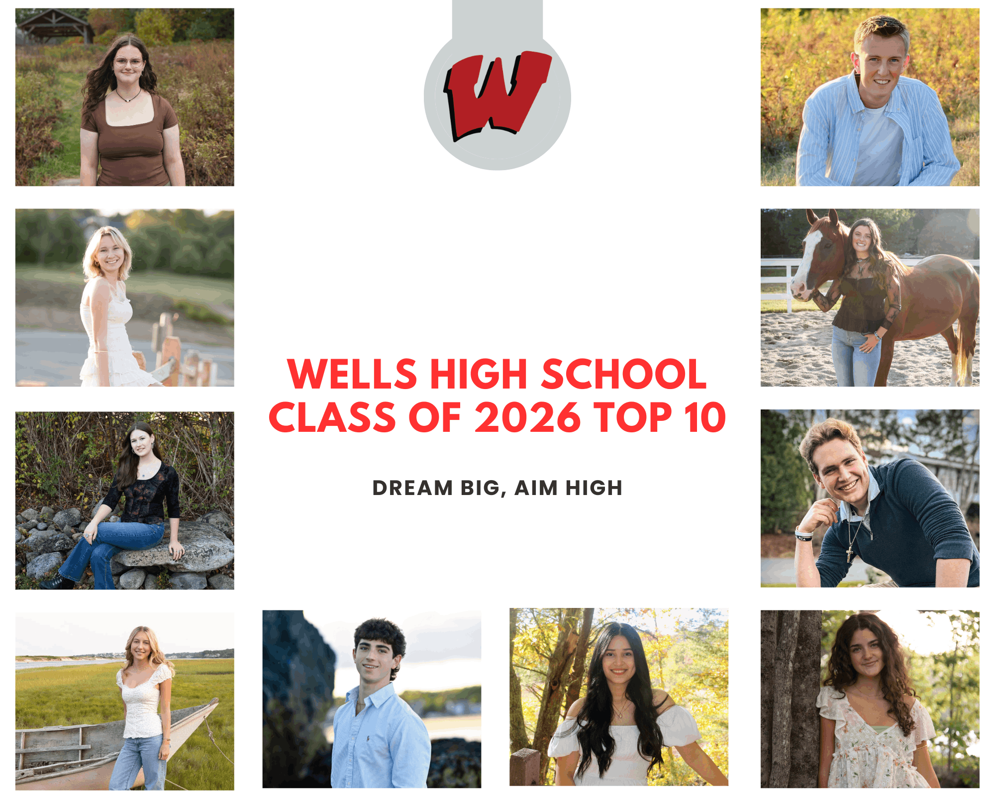 Wells High School Top Ten Students